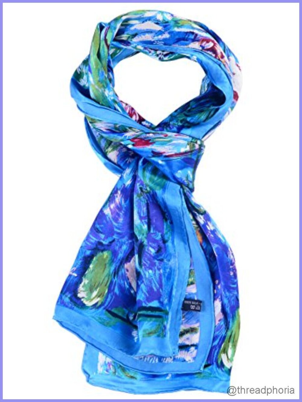 Luxury 100% Silk Van Gogh Painted Fashion Scarf